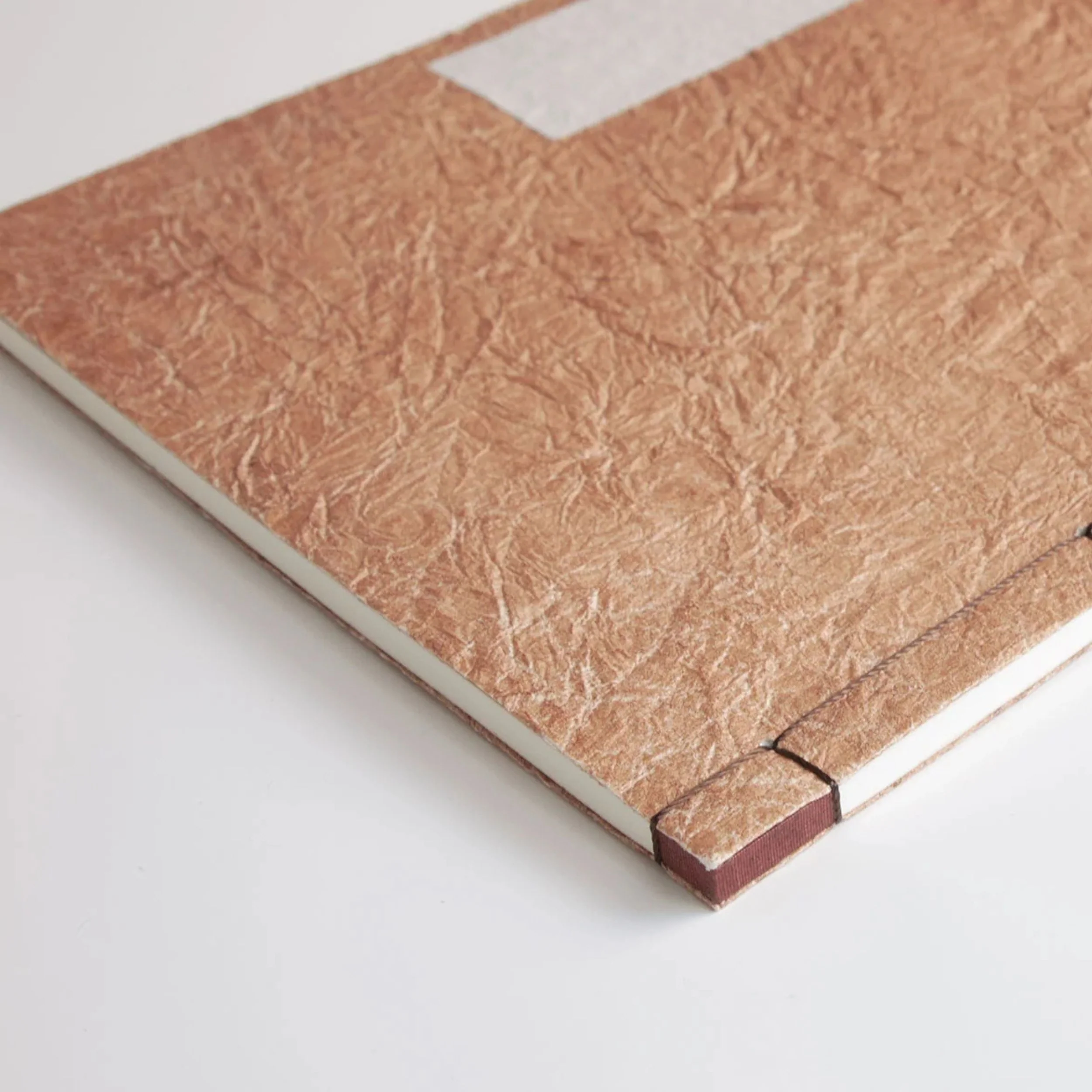 Wacho Kakishibu Persimmon Dyed Notebook - Crinkle - Image 4