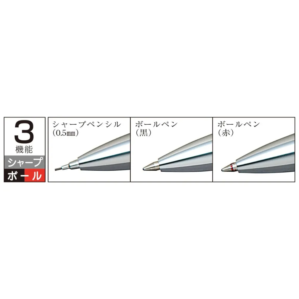 Double Action 3-in-1 Multi Function Pen - Gunmetalic - Image 5
