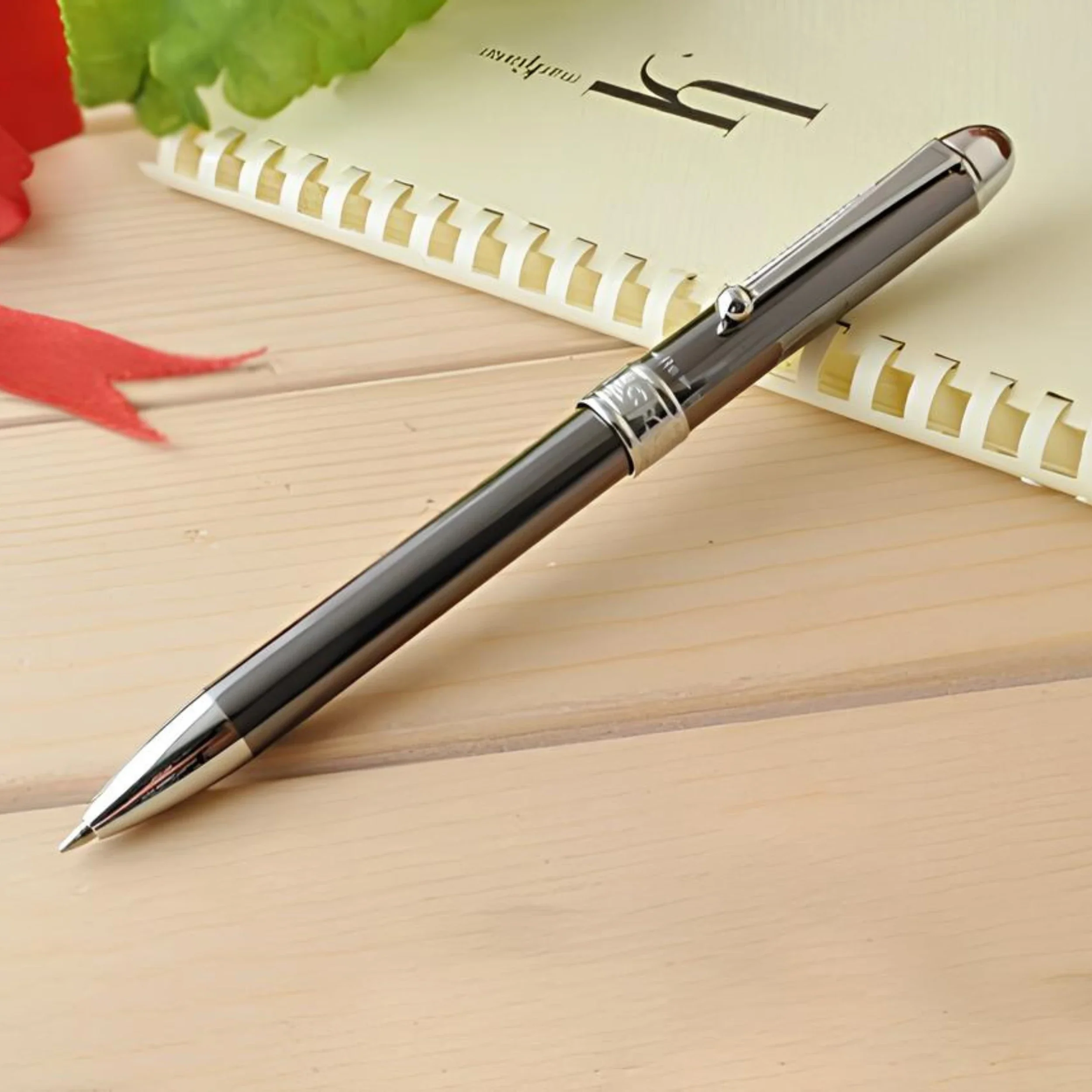 Double Action 3-in-1 Multi Function Pen - Gunmetalic - Image 2
