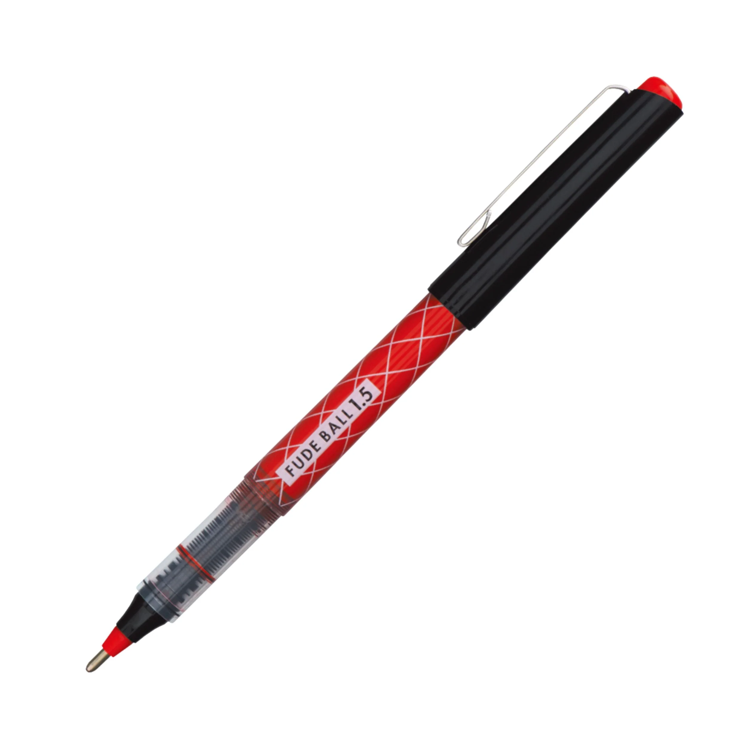 Fude Ballpoint Pen 1.5mm - Red - 5 Pen Set - Image 3