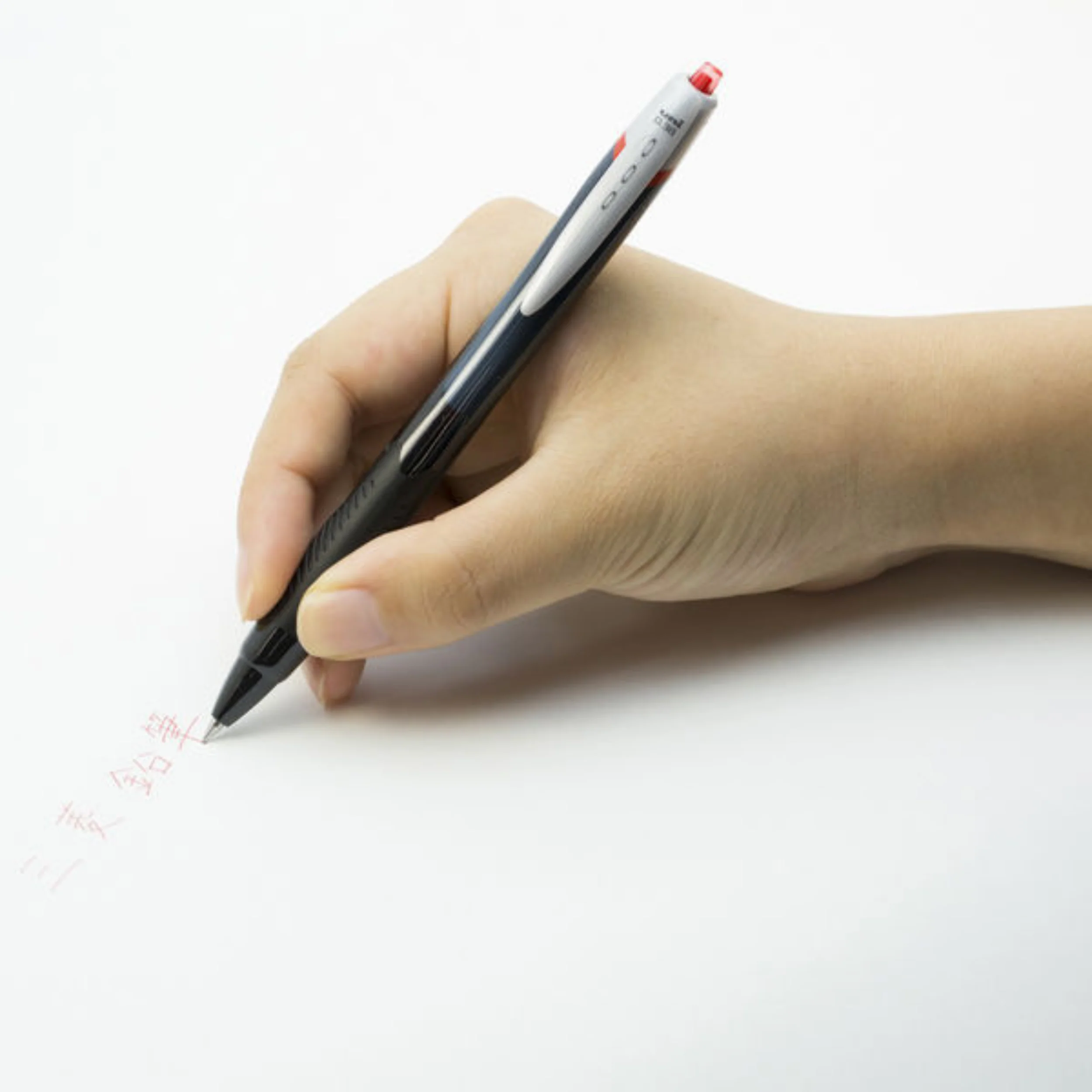 Uni Jetstream Red Ink Ballpoint Pen - Black - 0.38mm - Image 2
