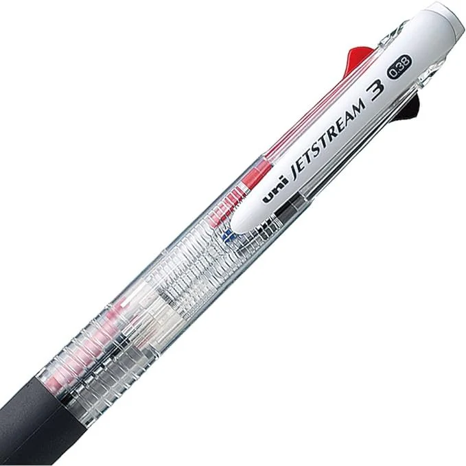 Uni Jetstream 3 Three Ink Multi Color Pen - Clear - 0.38mm - Image 4