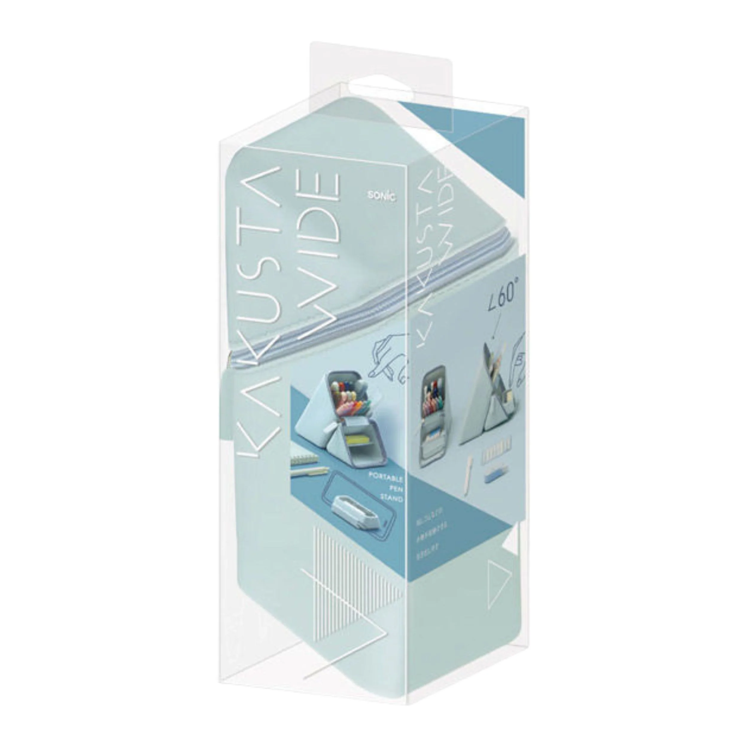 Kakusta Pen Cases with Drawer (Wide) - Light Blue - Image 2