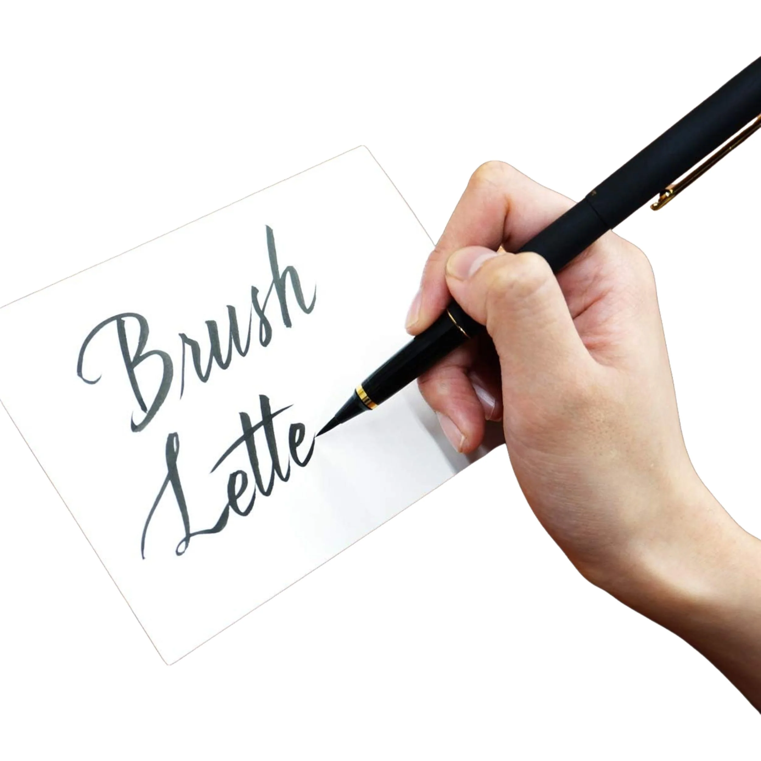 Kuretake Fountain Brush Pen - Lacquered Black (No. 15) - Image 5