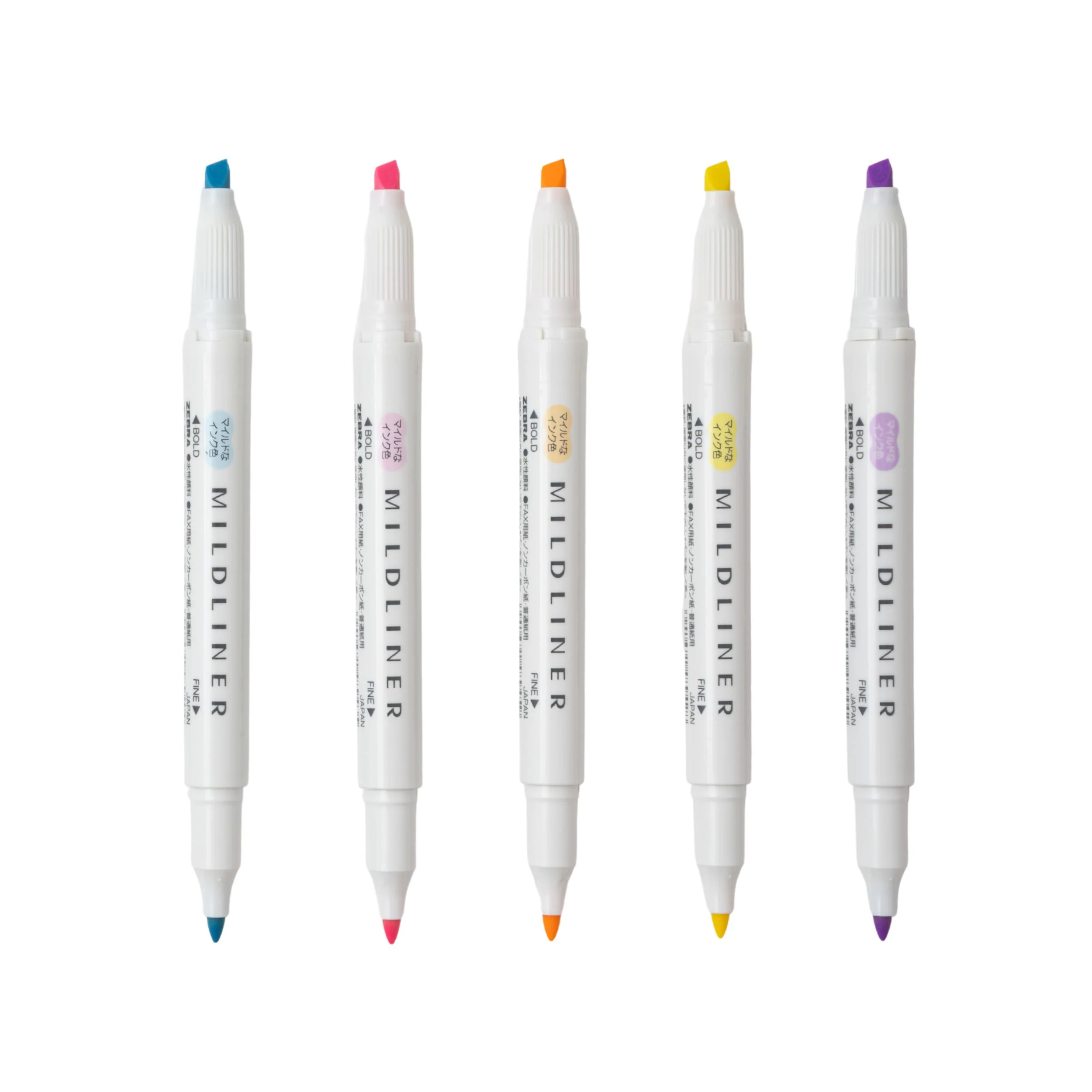 Zebra Mildliner - Gentle - 5 x Double Sided Highlighter Set - Image 5