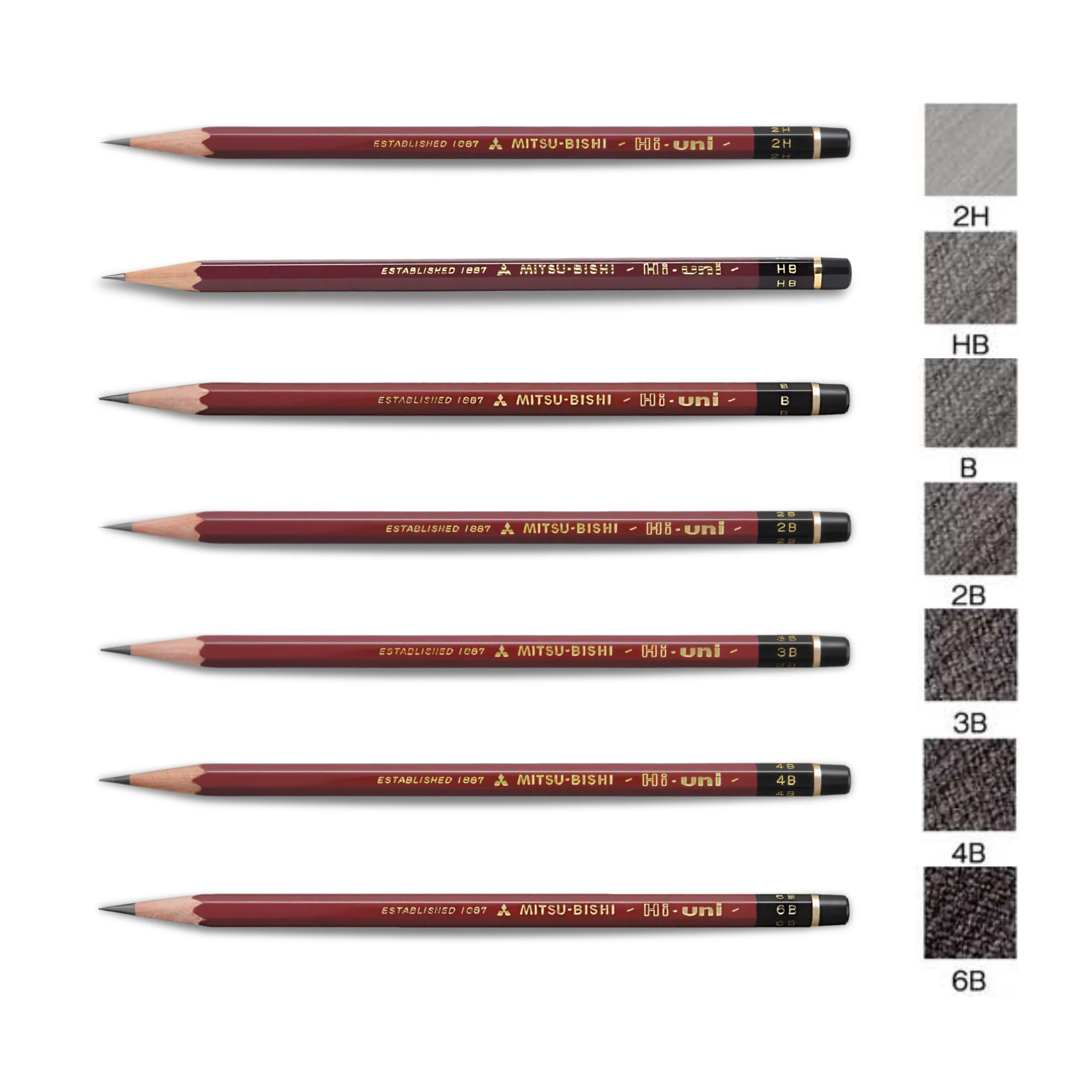 Hi-uni Pencil - 2H - 12 pcs. - Image 5
