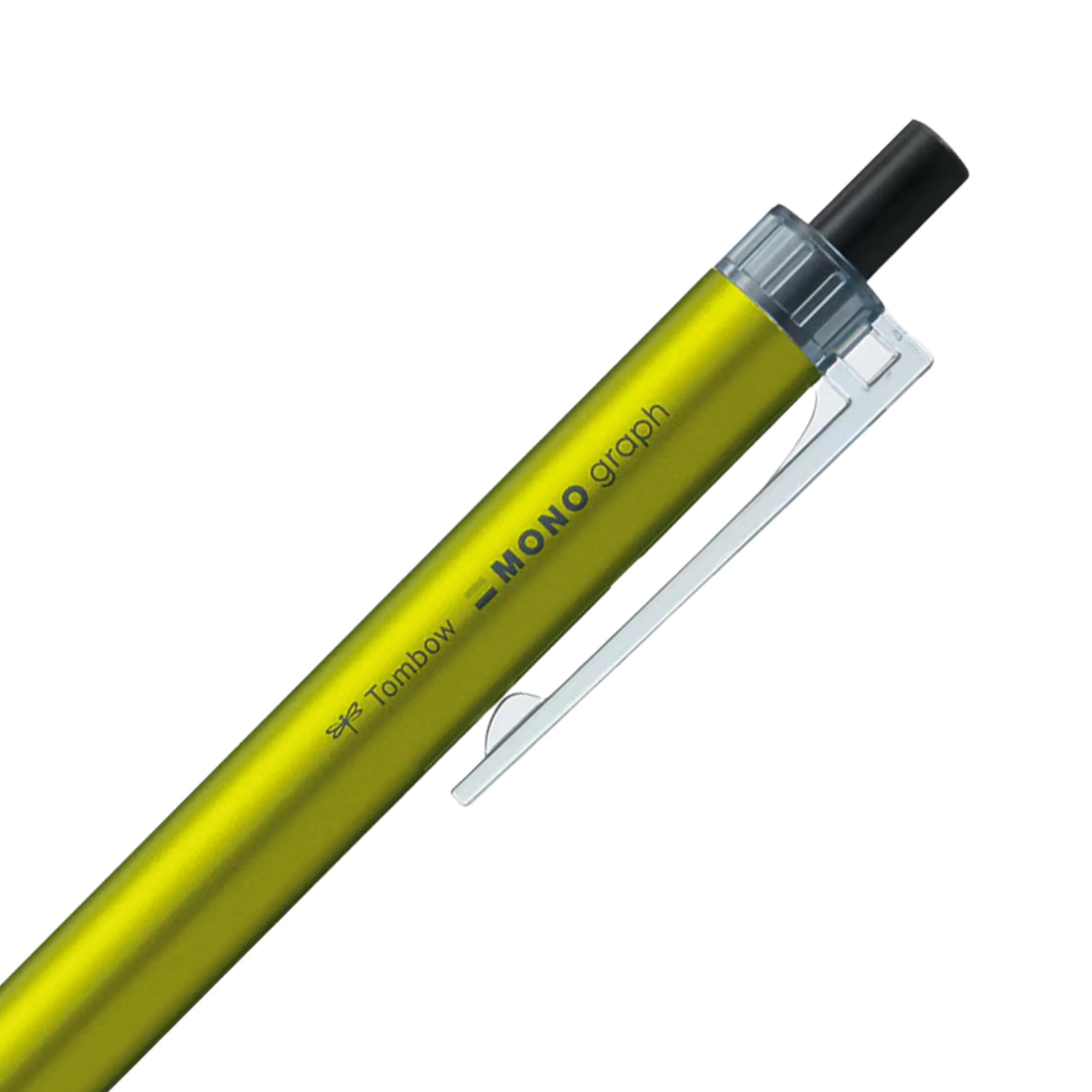 Tombow Mono Graph Black Ink Ballpoint Pen - Lime Green Shaft - 0.5mm - Image 4