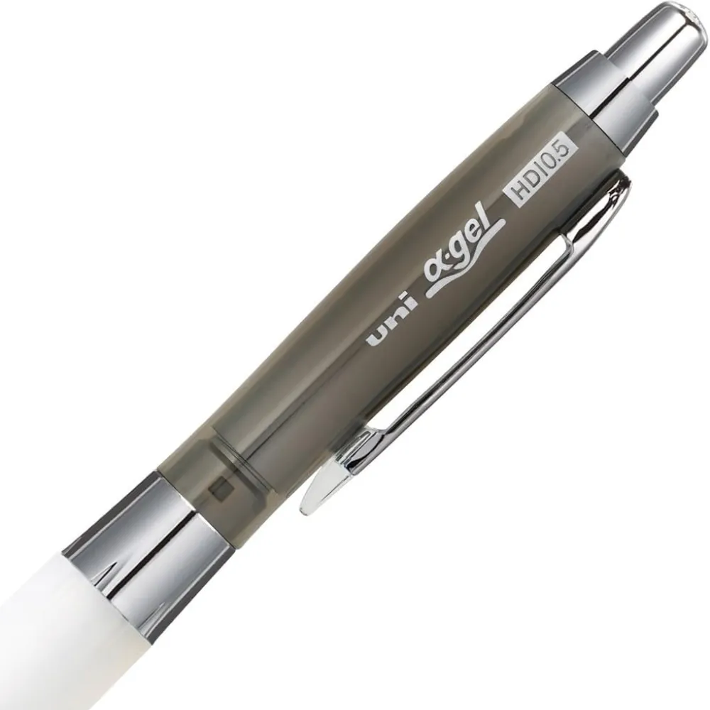 Uni alpha-gel Shaker Mechanical Pencil - Slightly Firm Grip - Chrome Black - 0.5 mm - Image 4