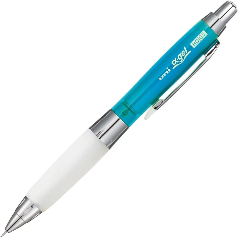 Uni alpha-gel Shaker Mechanical Pencil - Slightly Firm Grip - Chrome Blue - 0.5 mm