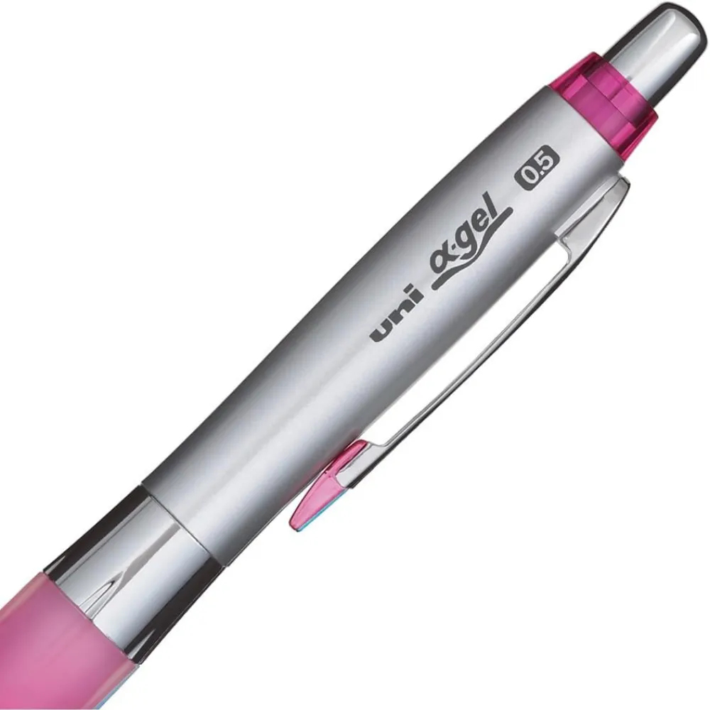 Uni alpha-gel Shaker Mechanical Pencil - Soft Grip - Pink - 0.5mm - Image 4