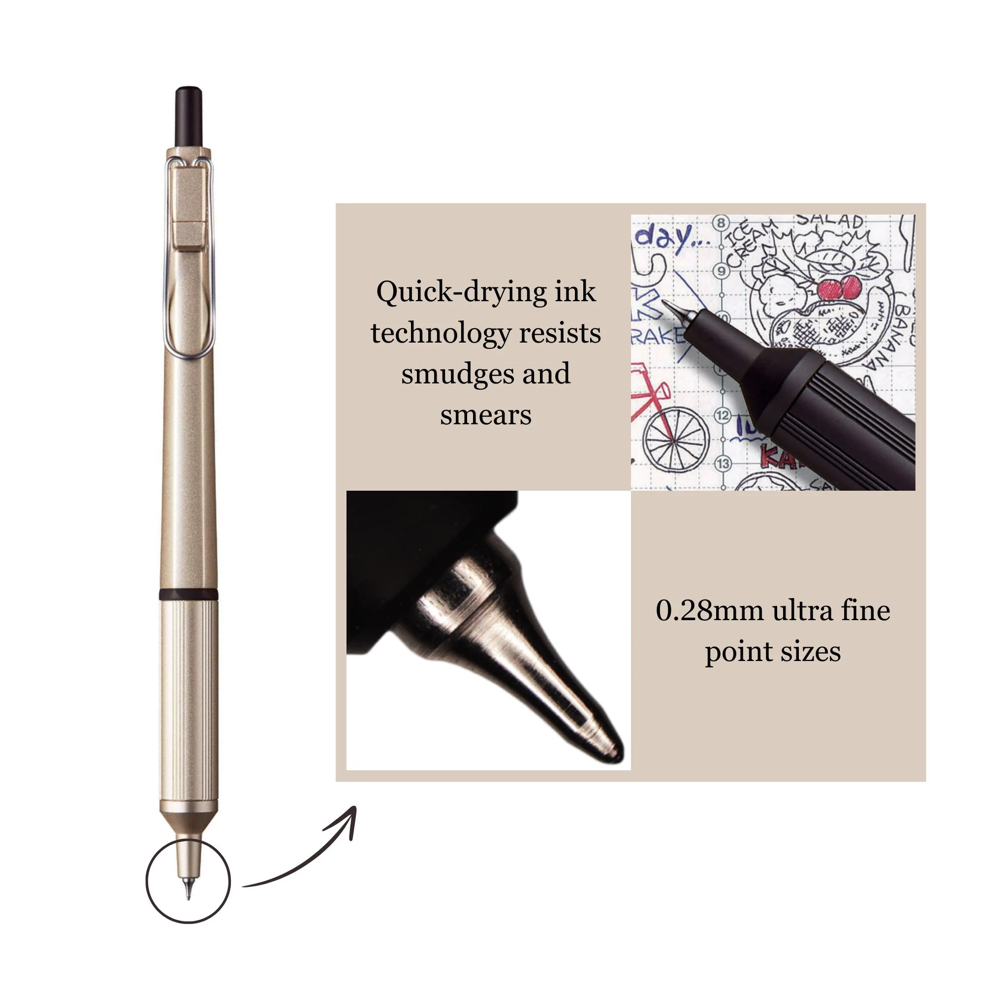 Uni Jetstream Edge 0.28 - Black - Image 5