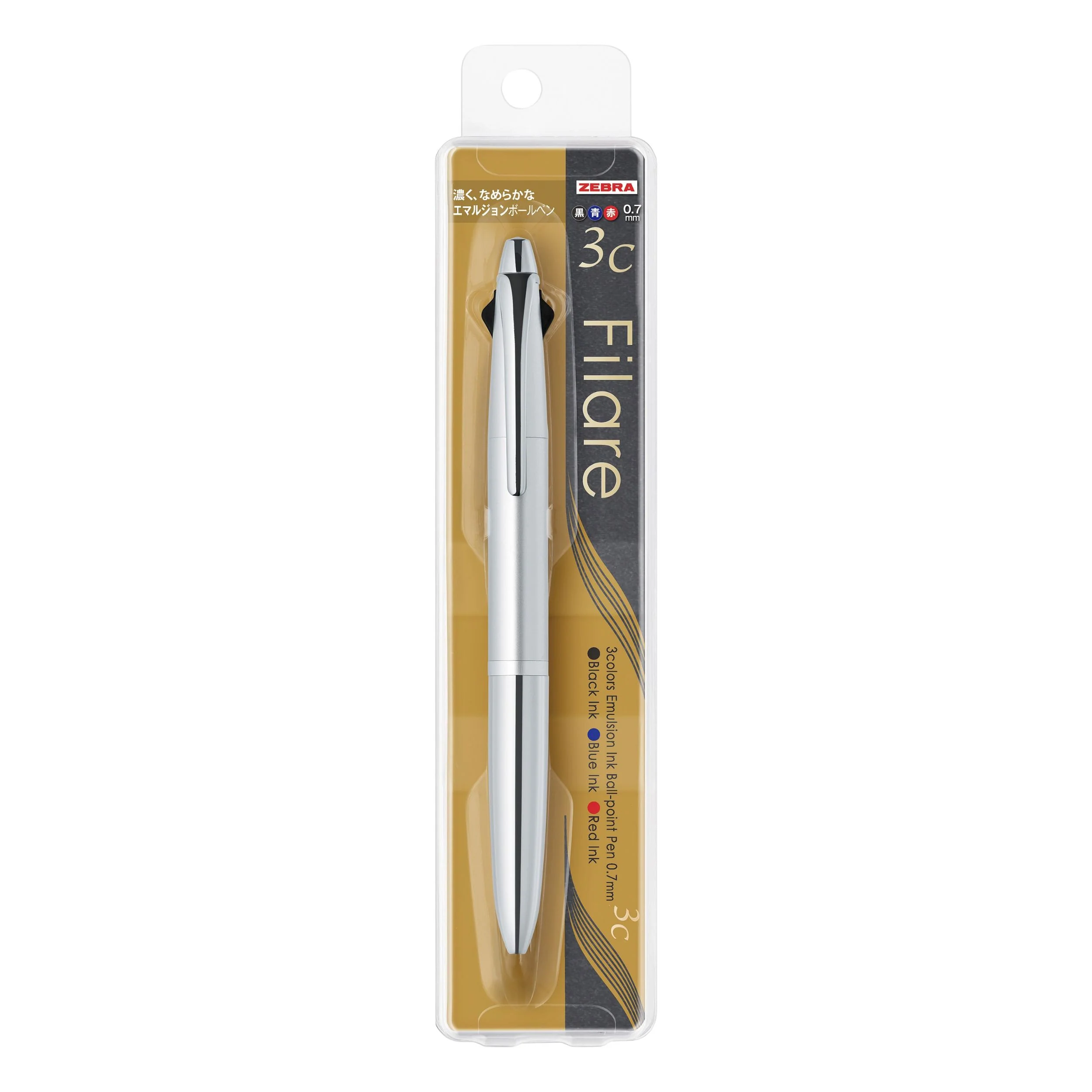 Zebra Filare 3C Multi Pen 0.7 - Silver - Image 2