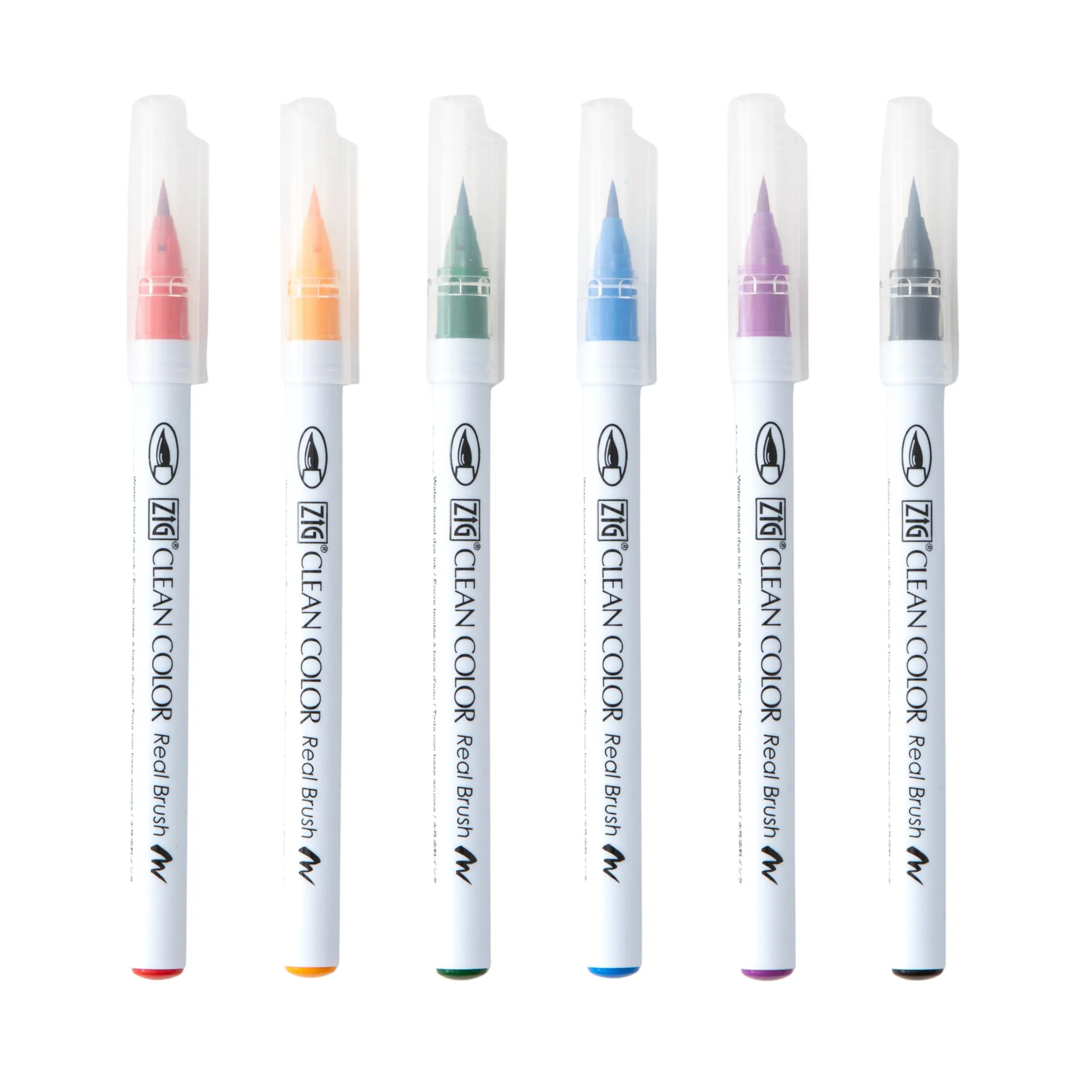 ZIG Real Brush - 6 Colors Set (6VA) - Image 4